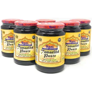Rani Tamarind Paste Puree (Imli) 32oz (2lbs) 908g Bulk Glass Jar, No Added Sugar, Pack of 5+1 Free ~ All Natural | Vegan | Gluten Free