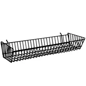 212 MAIN BSK12-WTE Double Sloping Organiser Basket, 24x10x5 in, White Home Storage Decor Piece for Home Organization