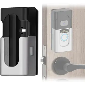 No Drill Adhesive Doorbell Mount for Ring/Blink, 45?-135? Adjustable Angle, Anti-Block Sensor, for Brick//Metal Doors, Easy Install &  Replacement