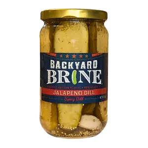 Jalapeno Dill Spicy Dill Pickle Halves, 16 oz Jar, 6-Pack
