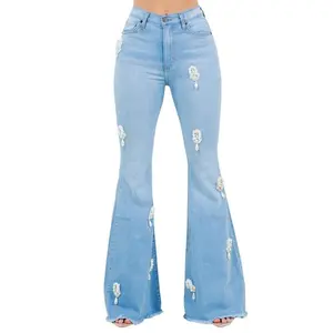 Perla Bell Bottom Jean in Light Wash