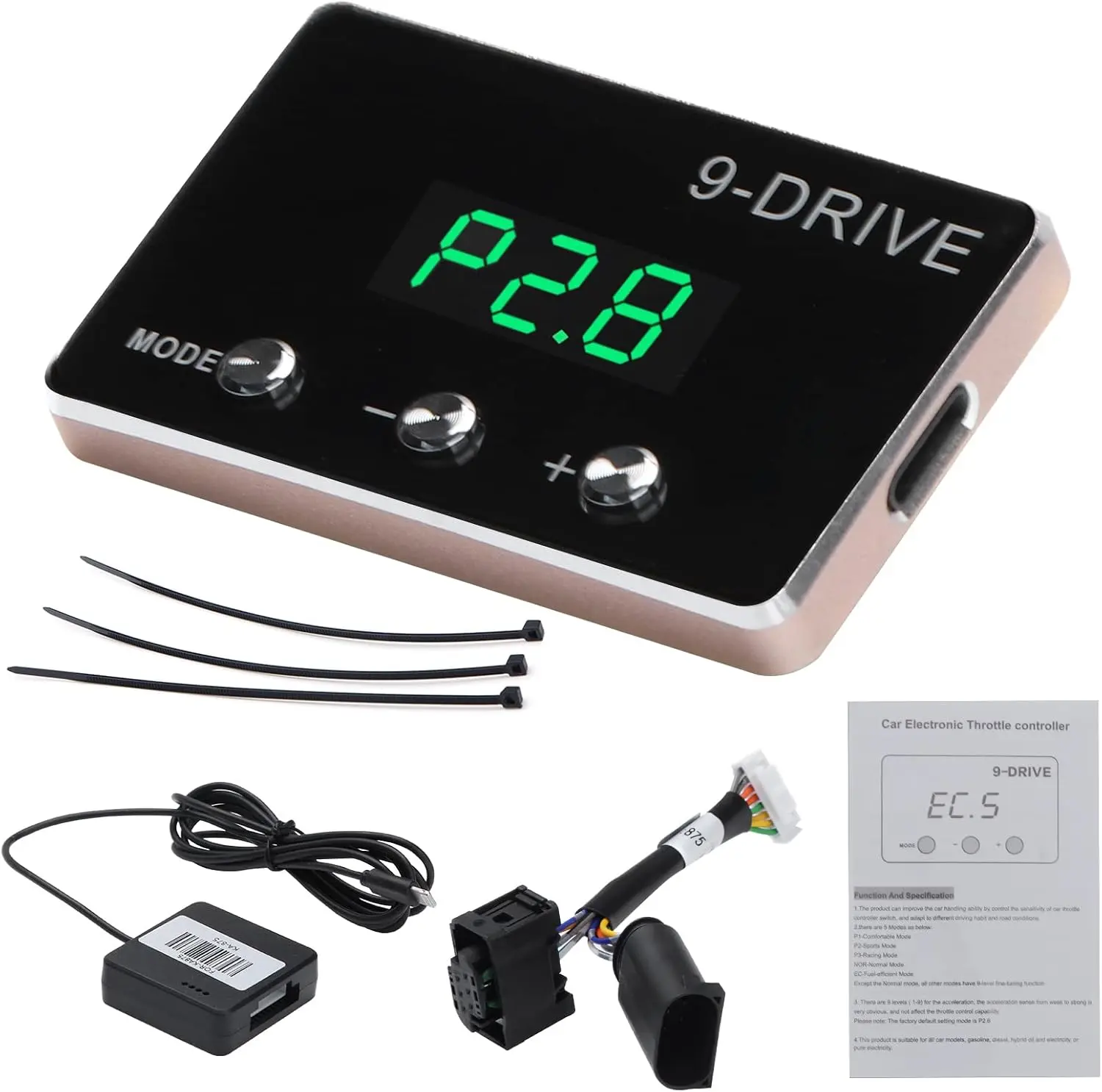 Throttle Response Controller, 9 Drive 9-Mode Smart Electronic Racing Pedal Accelerator for BMW All Models Mini Cooper One Countryman HYUNDAI Genesis Range Rover(875)
