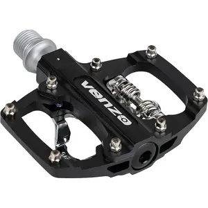 Multi-Use Compatible with  SPD Mountain  Bicycle Sealed Clipless Pedals - Dual Platform Multi-Purpose -  for Touring, Road, Trekking Bikes - Size: 85 x 80 mm = 3.3 x 3.1 inch