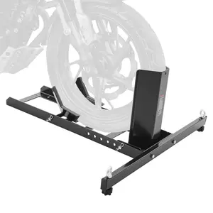 VEVOR Motorcycle Wheel Chock Upright, 1800 lbs Capacity, Heavy-duty Steel Motorcycle Front Wheel Stand with 6 Adjustable Holes, For 15-22 Off-Road Motorcycles, Standard Motorcycles