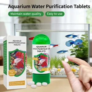 150 Pieces Aquarium Water Filter Tablets, Removes Chlorine, Stabilizes Water Quality, Reduces Frequent Water Changes, Ideal for Fish Tanks