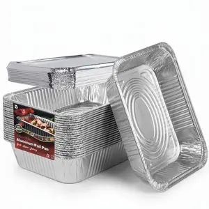 Heavy-Duty 9*13 Aluminum Foil Pans with Lids (Pack of 30) — A popular choice for disposable aluminum foil food containers; suitable for baking, cooking, reheating, freezing, and storing food for holiday parties.