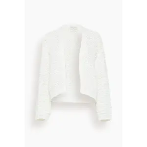 Chamois Tape Cardigan in Bianco