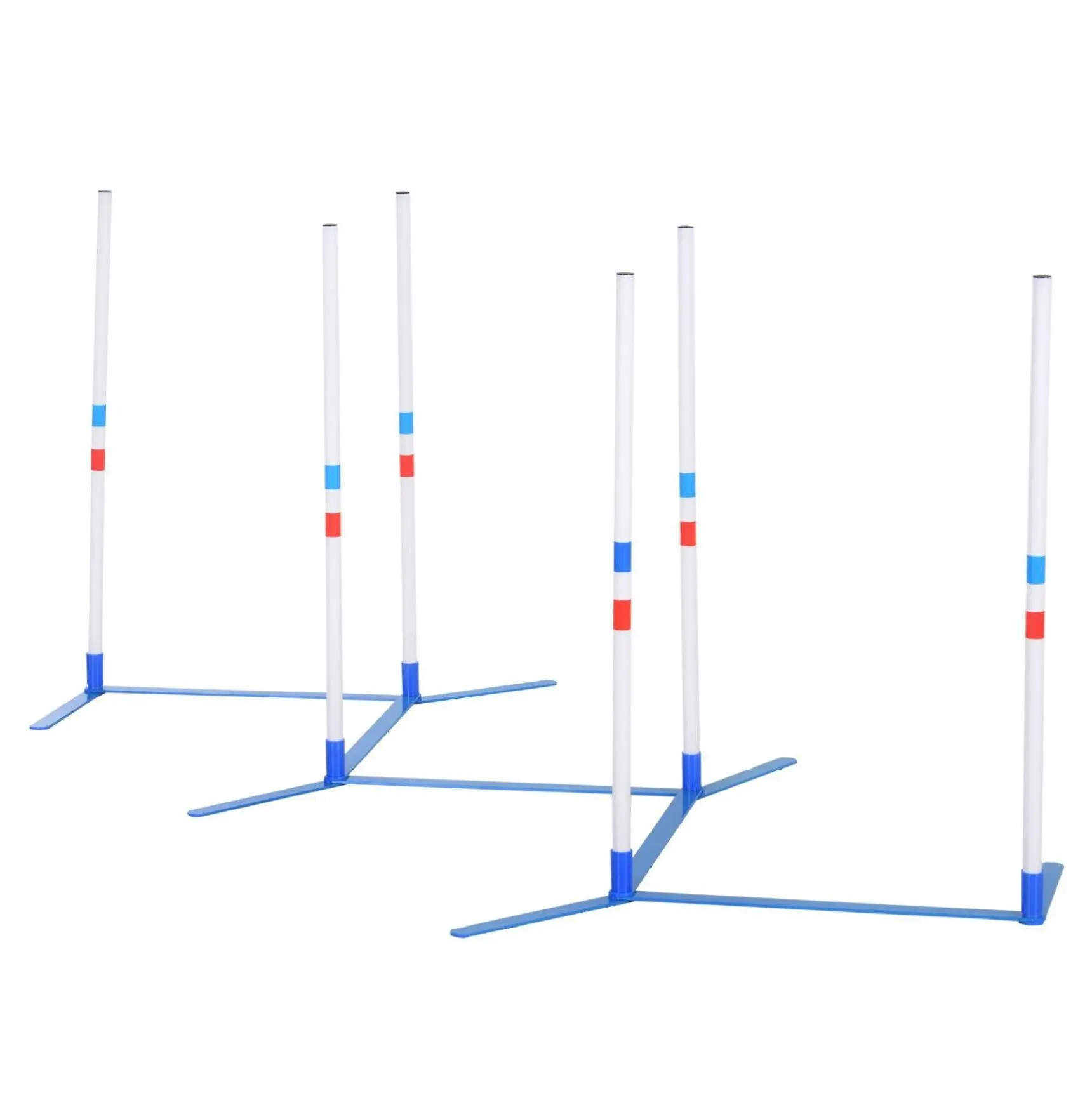 Dog Weave Poles Set, Agility Training Equipment for Dogs - Outdoor Exercise Kit with Carry Bag, Adjustable Obstacle Course for Puppy, Beginner & Advanced default