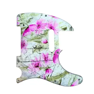 Custom Telecaster pickguard, Vintage Flowers