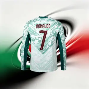 2026 Portugal National Home Away 7# Cristiano Ronaldo Long Sleeve Soccer Jersey Fans Version Breathable