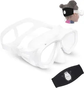 Goggles  Swimming  Swim Mask Snorkeling Gear for  Tempered Glass Snorkel Goggles with Nose Cover Scuba Diving Goggles with Cute Neoprene Mask Strap Cover