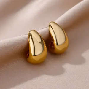 Chunky Drop Dome Earrings