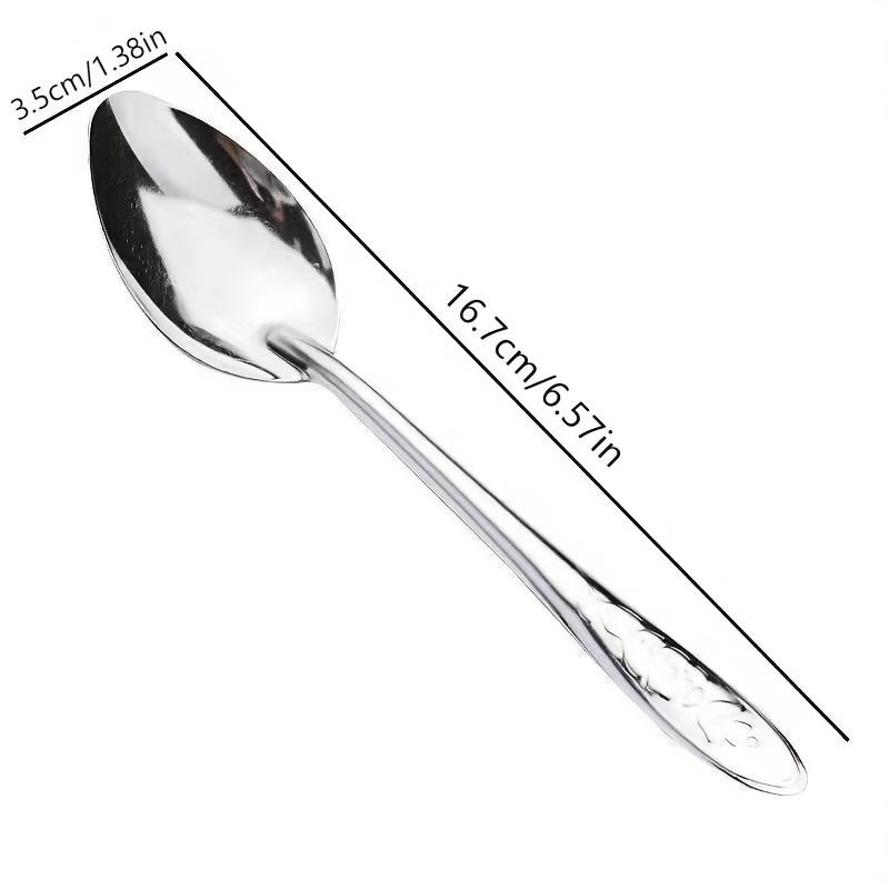30PCS/10PCS Stainless Steel Spoon Set, Dessert Spoons, Cutlery Set, Household And Commercial Use, Ideal for Gifting, Watermelon And Fruit Scooping, High-End Restaurant Quality, Perfect for Mother'S Day, Easter, And Other Party Gatherings Tableware