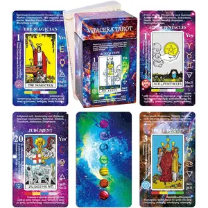 Tarot Cards for Beginners , Card Deck with Guidebook, Keywords, Yes or No, Timing, Colors, Musical Pitch, Planet, Zodiac, Element, Chakra, Numerology and Meanings on Them