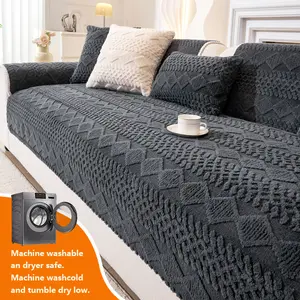 1pc Sofa Cover Modern Luxury Thick, Washable Sofa Slipcover, Fits Single to Four Seater, Warm and Non-Slip, Pet Friendly, Home and Office Decor