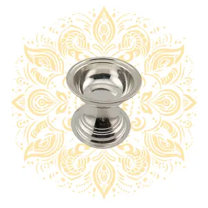 Silver Diya Oil Lamp 1.75" 15 Grams
