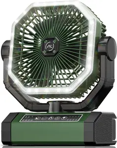 Allsion Portable Fan 24000mAh Battery Powered with Remote & LED, 4 Speed Strong Airflow, Desk/Camping/Outdoor/Gym Fan for Office Travel Treadmill Camping Gear