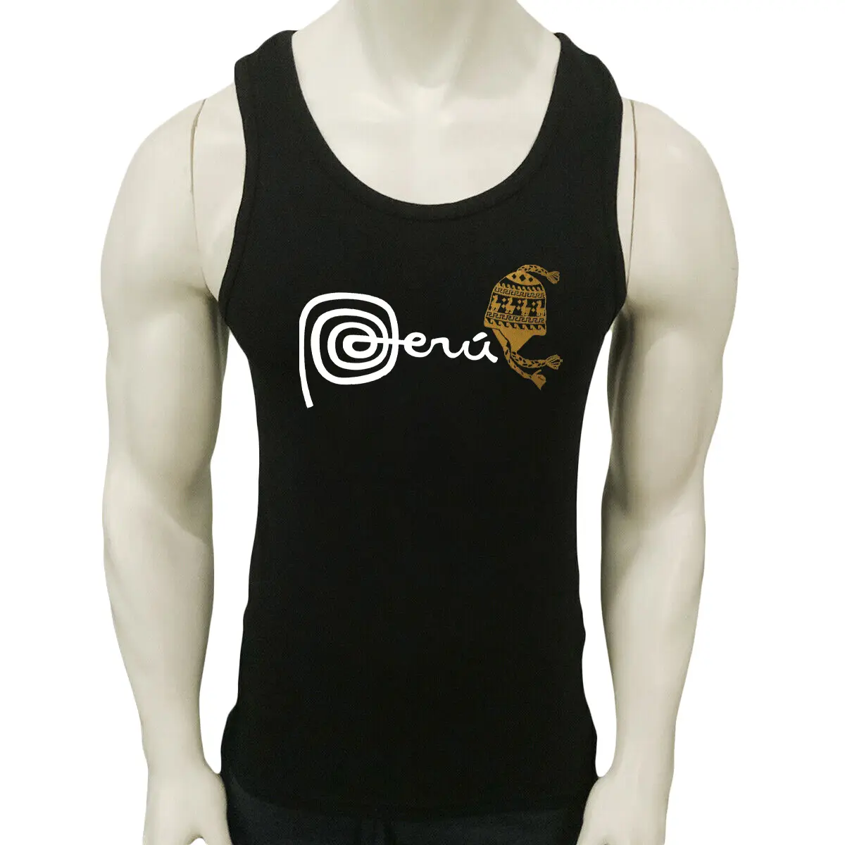 New Peru Gold Peruvian Patriotic Men's Sleeveless Tank Tok