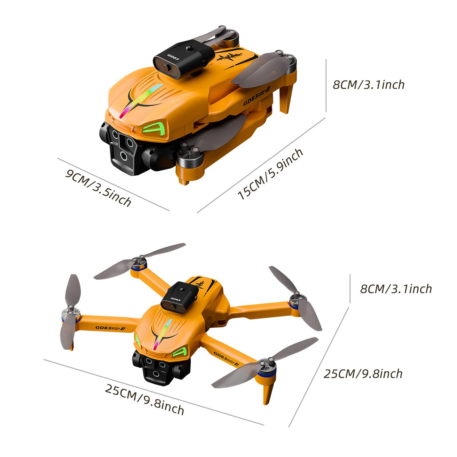 4K  Foldable Flagship Drone, 80M Flight Altitude 7.2M/s Speed 200g 1500M Range, Dual Cameras Brushless Motor Intelligent Following Aerial Photography Drone for Beginners
