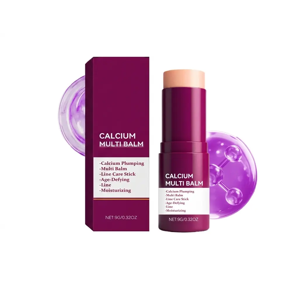 9g Portable Calcium Multi Solid Skin Balm Stick, Mild Nourishing Targeted Care Balm, Soften Dry Rough Texture for Face Neck Around Eyes
