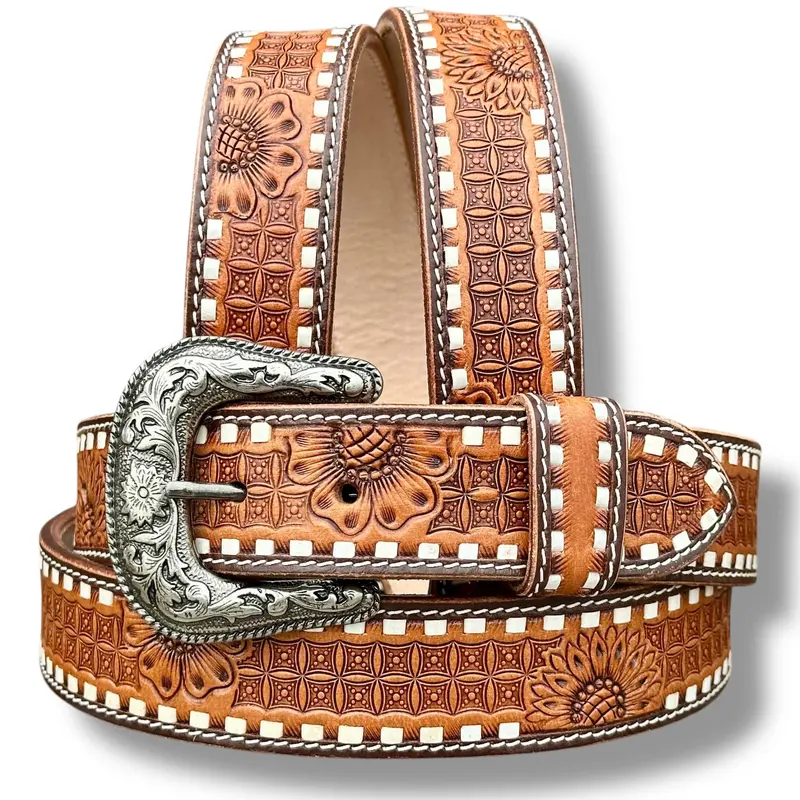 Streets Ahead Vintage Y2K Distressed Western Floral Cowgirl Leather & Metal Belt Streets Ahead Belts for Women on Sale up to 90% Off: Poshmark main image 2