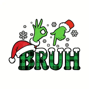 4-Piece Set Bruh 67 Christmas Storage Box Iron-On Patch Stickers, Fun Meme PVC Transfer Decals for Clothes & Bags, Heat-Activated Direct Ironing