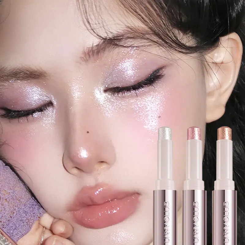 Jelly Highlighter Stick for Face and Eyes, Multidimensional Pearl Shimmer Makeup with Bouncy Gel Texture, Buildable Wet Look Glow for Cheekbones, Eyelids, Nose and Cupid’s Bow, Easy Swipe Beauty Essential for Daily Makeup, Parties and Night Out Looks