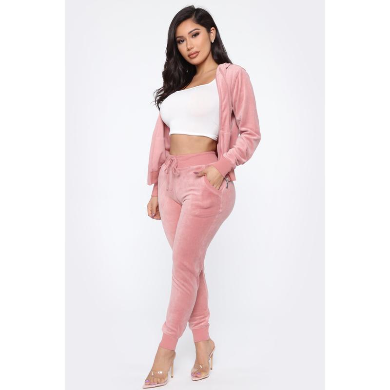 The Original Trendsetter Velour Set - Mauve