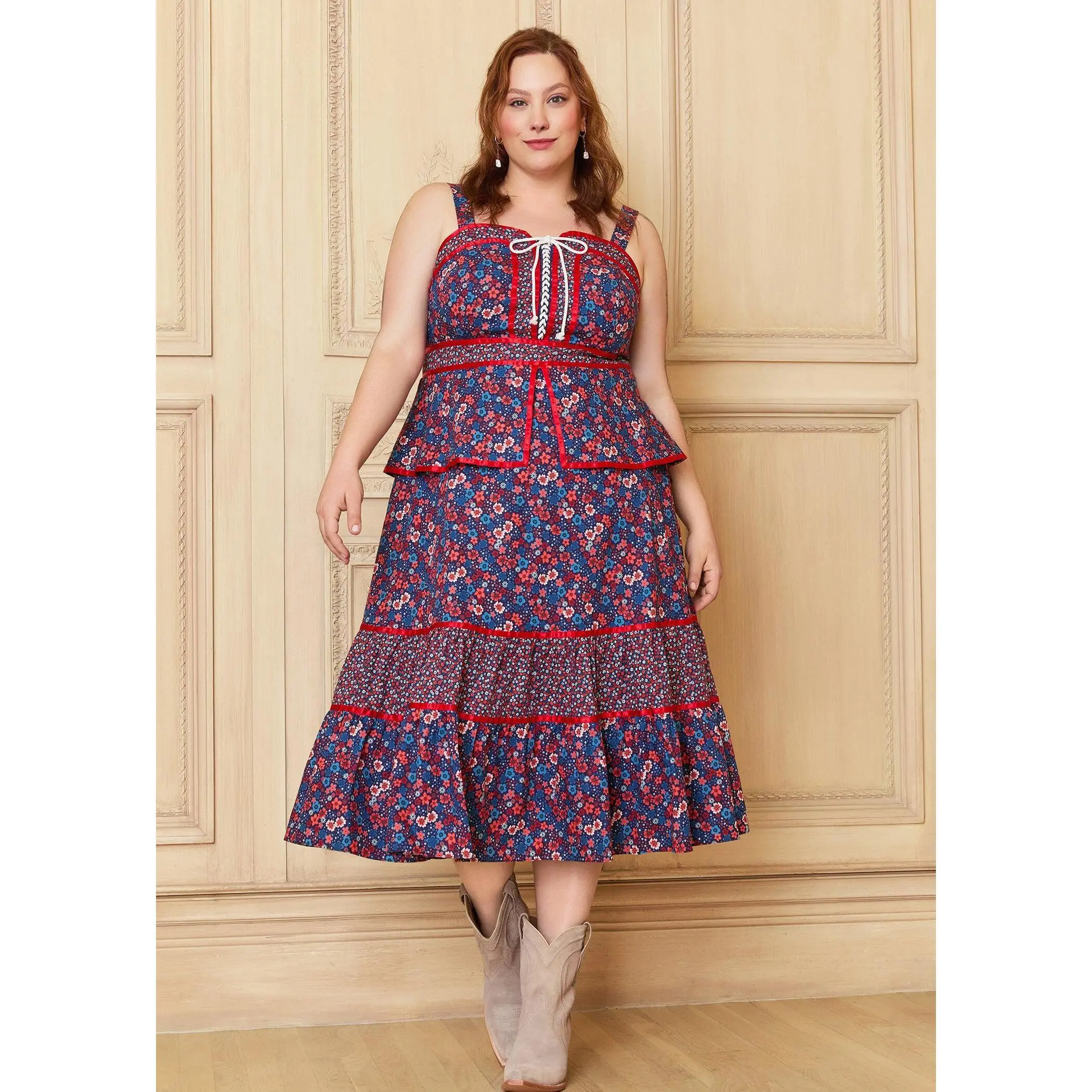 GUNNE SAX for ModCloth Grace Peplum Midi Dress with Corset Bodice, Sleeveless, 100% Cotton - Circe's Crown (XS-4X) Flowery Floral Print - TikTok Shop GUNNE SAX for ModCloth Grace Peplum Midi Dress with Corset Bodice, Sleeveless, 100% Cotton - Circe's Crown (XS-4X) Flowery Floral Print - TikTok Shop