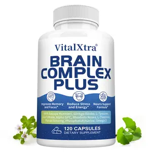 Brain health supplement - supports brain attention, focus, and memory 120 Capsules