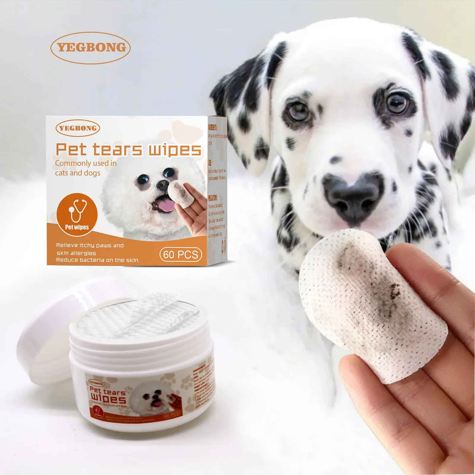1 Box Pet Eye Wipes, Pet Eye Cleaning Wipes, Pet Eye Wipes for Dogs and Cats, Dog Supplies, Grooming Tool