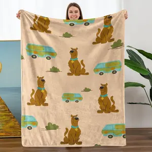 Comfortable Flannel Blanket, Animal Skunk Theme Seamless Patchwork Design, Digital Print, Perfect for Living Room and Camping