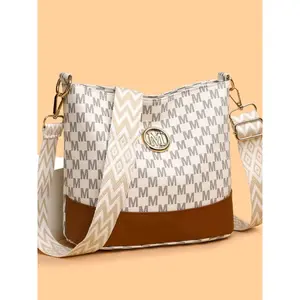 Women's Flexible Leather Crossbody Bag, New Shoulder Bag, Casual Plaid Pattern, All Seasons, Stylish and Durable, Fashionable Crossbody Bag