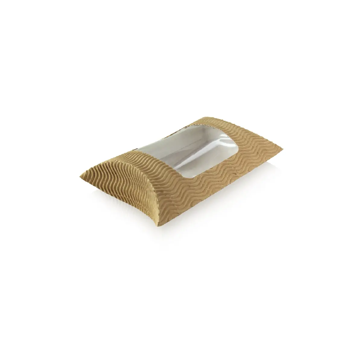 Kraft Paper Square Pillow Pack with Window - Home, Room Decor, House Decor Bedding Linen Storage Solution