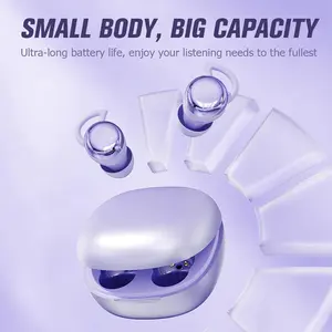 Mini earbuds for side sleeping, sleep headphones with noise reduction, soft fit suitable for all-night wear, slim and lightweight, includes a charging case for up to 28 hours of playback, Valentine’s gift