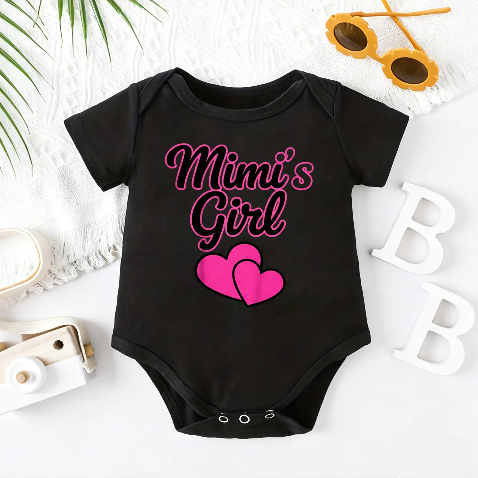 Mimi's Girl Baby Bodysuit, Funny Infant 2026 Newborn Clothes – 100% Cotton Jumpsuits for Baby Boys & Girls. Casual Letter Pattern Romper, Short Sleeve Onesie for Indoor & Outdoor. Perfect Baby Gift Outfit