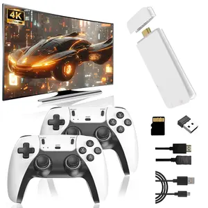 M15 128G Retro Game Stick,Retro Gaming Console Compatible 28 Emulator,4K HDMI Wireless Retro Game Console with Dual 2.4Ghz Wireless Controllers,Plug and Play Video Gaming Stick for TV