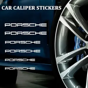 Car Brake Caliper HUB Sticker, Caliper Stickers, Compatible with Porsche Series, Automotive Accessories, PVC Material, Easy Installation