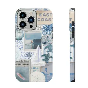 Beachy Blue Coquette Phone Cases & Covers, Summer Beach Coastal Cute iPhone Case, Preppy Aesthetic and Trendy Girly Phone Accessories (