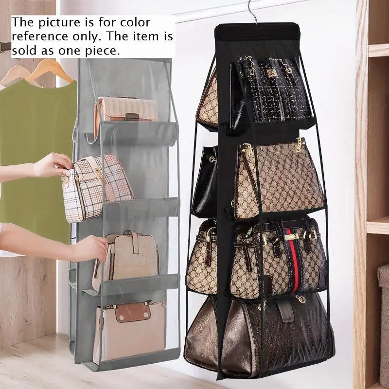 Pocket hanging handbag storage box, Oxford cloth storage rack, space-saving folding-style hat and bag storage rack, Collapsible Storage, Organized Pockets
