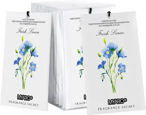 The Original MYARO 12 Packs Linen Scented Sachets for Drawer and Closet, Long-Lasting Sachets Bags Air Freshener Fresh Scents, Potpourri Bags Home Fragrance Sachet for Lover Perfume Aroma