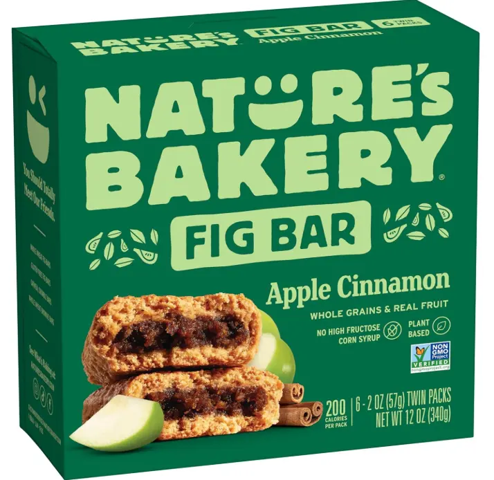 Nature's Bakery Fig Bars, Apple Cinnamon, 2 Oz, 6 Ct