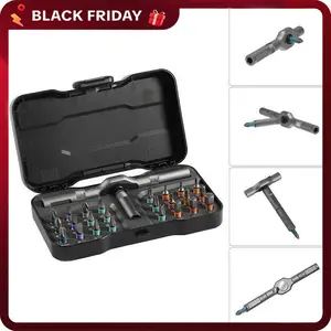 DEEOEE 24 in 1 DlY Screwdriver Set,1 Set SwitchableScrewdriver Shape Magnetic Screwdriver Set,Compact and Portable Ratchet Screw0driver SetHome Repair Tool Box,Gift for Christmas,New Year