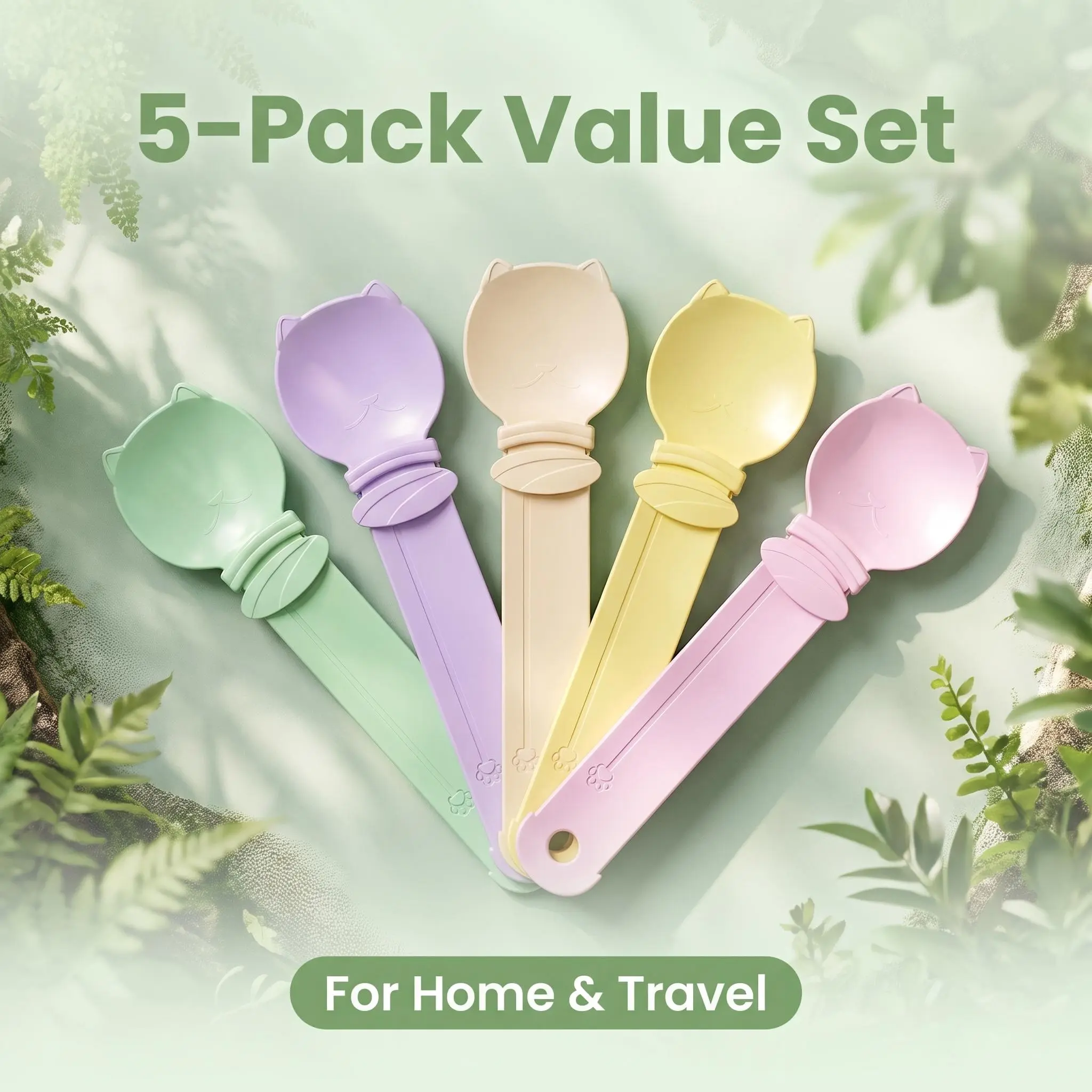5 Pcs Cat Squeeze Stick Spoon - No-Mess Cat Puree Treat Feeder, Party Gift for Pet Lovers