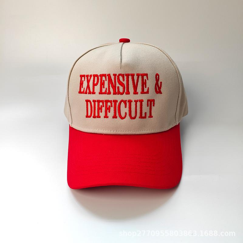Expensive Difficult Embroidered Trucker Hat Color Block Casual Baseball Cap for Men and Women