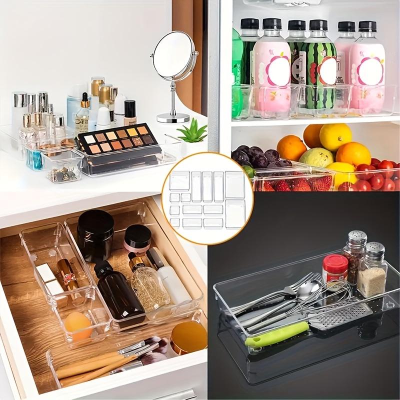 Mothers Day Gift Large Capacity Storage Boxes Set Durable Plastic Airtight Organizer for Pantry Vanity Countertop Drawers Home Kitchen Food Organization Must Have Home Essentials