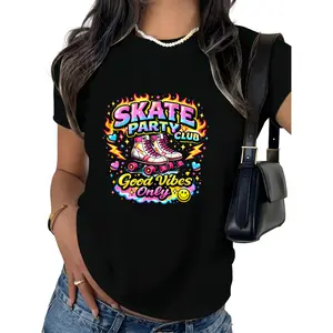 Y2K Skate Party Shirt, Roller Skate Party Club Tee, Retro Skate Shirt, Birthday Skate Party, Good Vibes Only Shirt