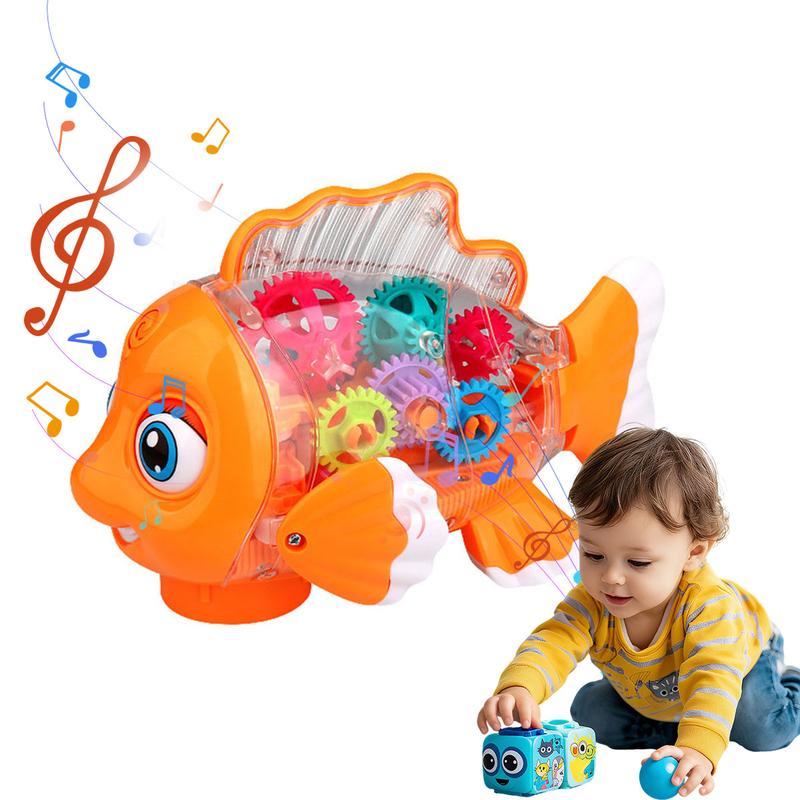 Kids Ladybug Dinosaur Walker Car Toy, Electric Transparent Gear Swing Toy with Lights Music, All Direction Walking Sensory Educational Toy, Indoor Outdoor Play Gift for Boys Girls Birthday Children's Day