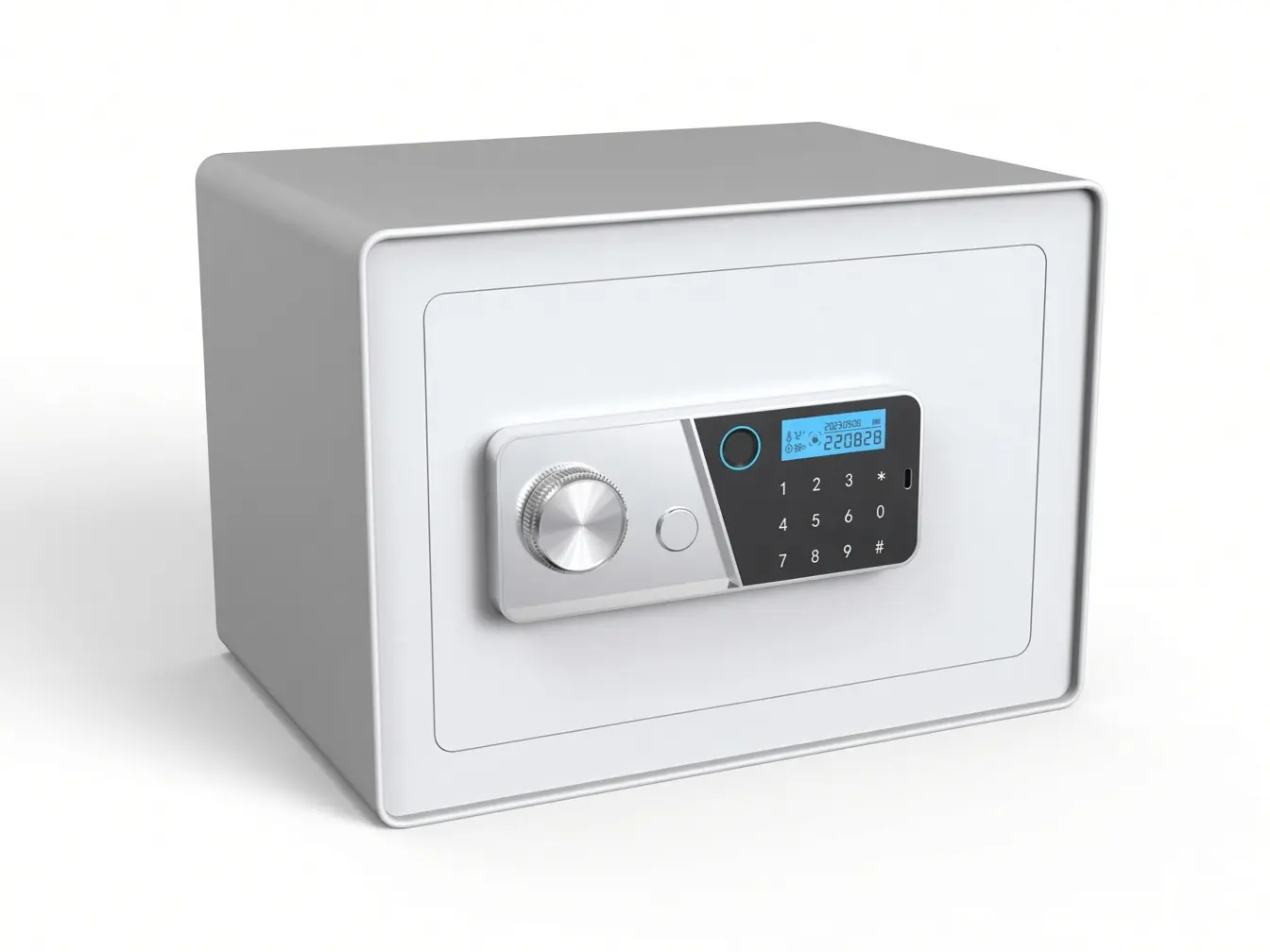 Golden Key SecureSafe Series Compact Steel Waterproof Digital Lock Safe - Numeric Keypad, LED Display, LCD Screen, External Drives Compatible for Home, Commercial Use (Computers & Office Equipment, Office Stationery & Supplies, Safes)