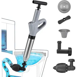 Toilet Plunge Blaster, High  Toilet Plunger, High- Air Drain Blaster Plunge Blaster Multi-drain Unclogger for Toilets, Bathroom Floor, Drain Sinks and Plumbing Clogs.